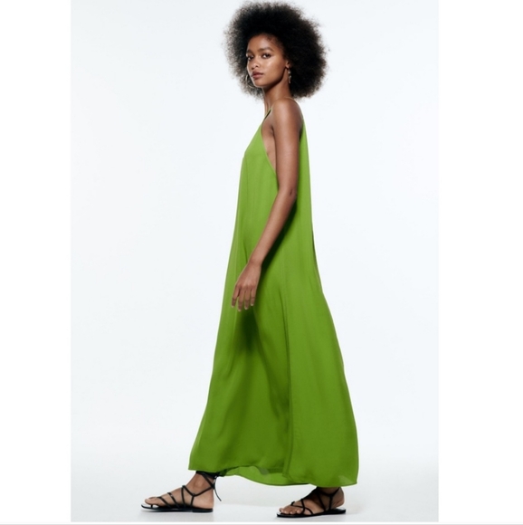 Zara Dresses & Skirts - Zara Green Slip Dress